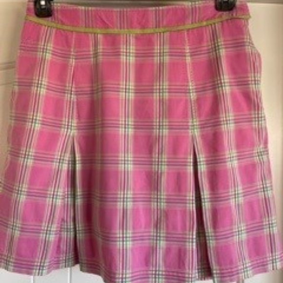Lilly Pulitzer Pants - Vintage Lilly Pulitzer Pink & Green Plaid Preppy Skort - 8